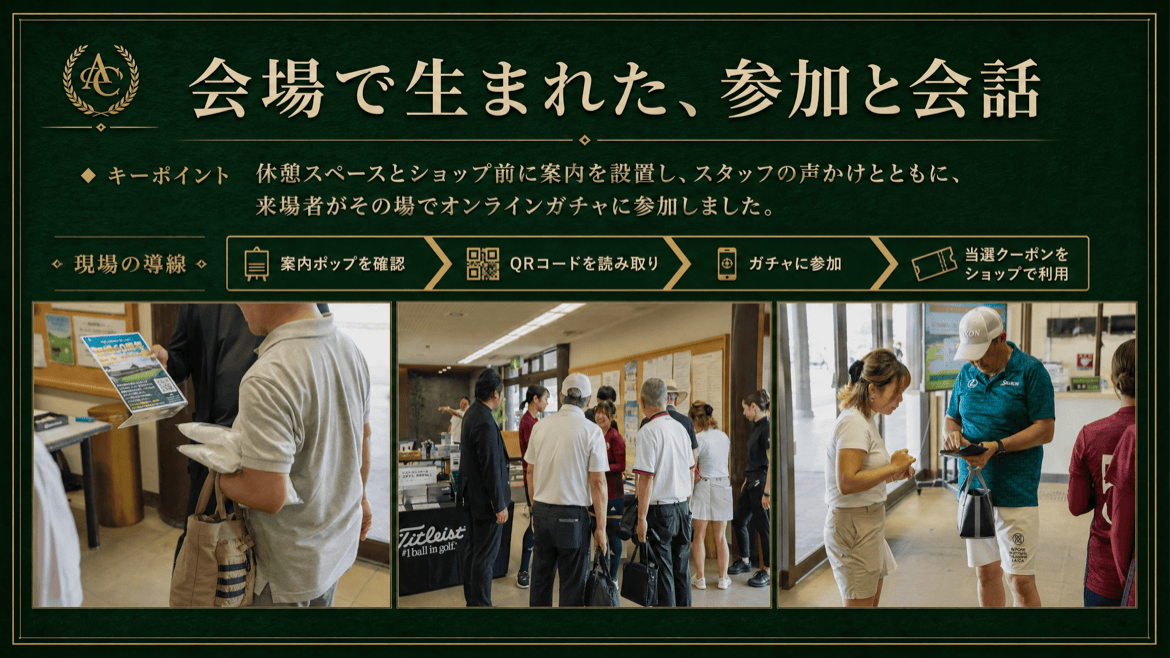 公式事例に掲載された会場での活用イメージ